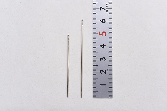 6cm位の長さの針が一番使いやすい